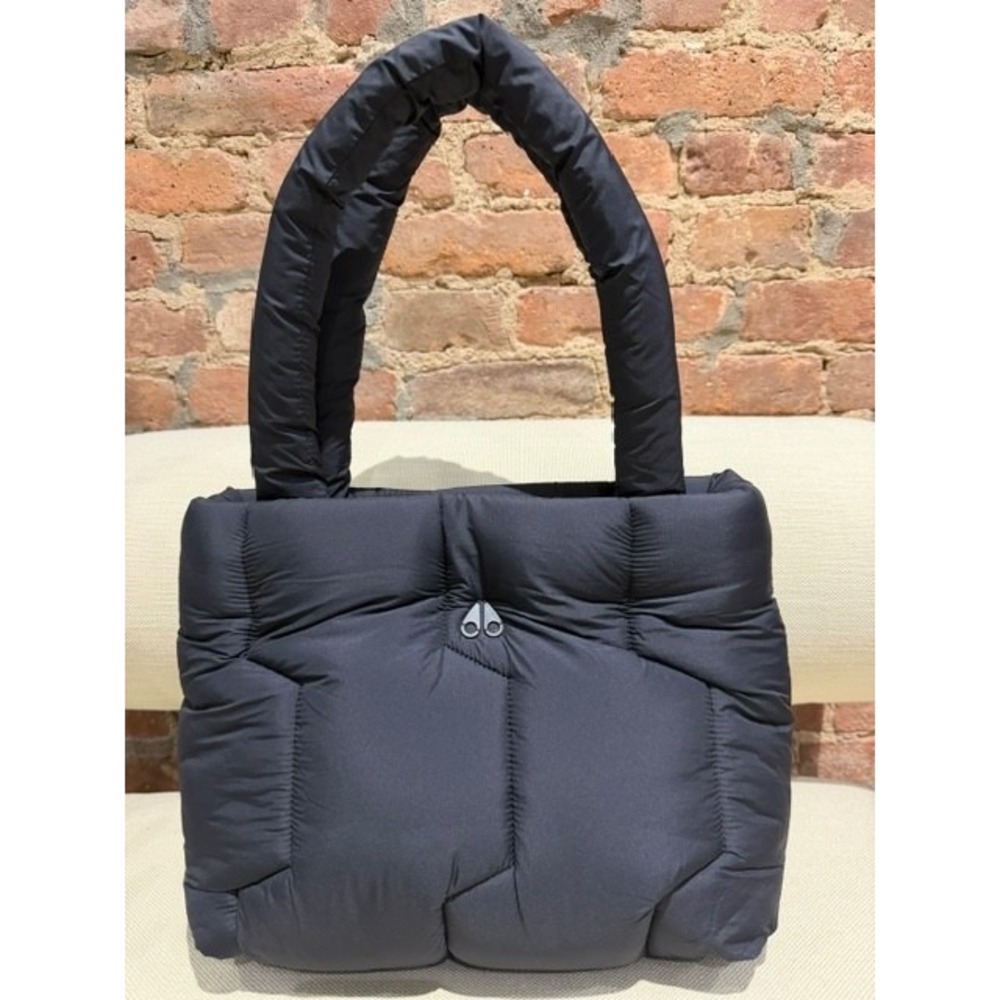 Authentic NEW MOOSE KNUCKLES Black Angeline Puff Tote Bag